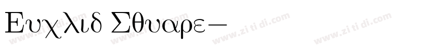 Euclid Square字体转换
